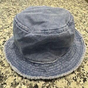 David & Young Women's Blue Bucket Hat 100%‎ Coffon